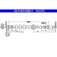 ATE 24.5140-0396.3 Bremsschlauch