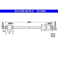 ATE 24.5169-0276.3 Bremsschlauch