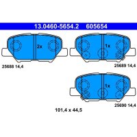 ATE 13.0460-5654.2 Bremsbelagsatz, Scheibenbremse