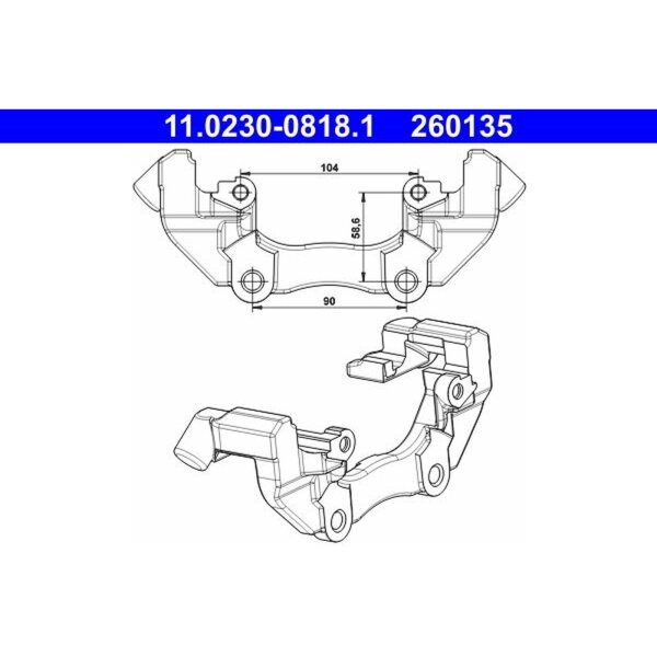 ATE 11.0230-0818.1 Halter, Bremssattel