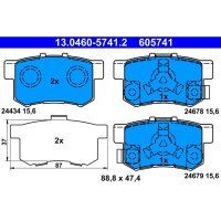 ATE 13.0460-5741.2 Bremsbelagsatz, Scheibenbremse