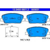 ATE 13.0460-5651.2 Bremsbelagsatz, Scheibenbremse