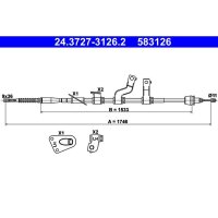 ATE 24.3727-3126.2 Seilzug, Feststellbremse