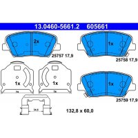 ATE 13.0460-5661.2 Bremsbelagsatz, Scheibenbremse