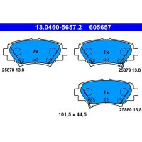 ATE 13.0460-5657.2 Bremsbelagsatz, Scheibenbremse