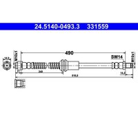 ATE 24.5140-0493.3 Bremsschlauch