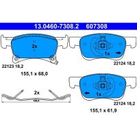 ATE 13.0460-7308.2 Bremsbelagsatz, Scheibenbremse