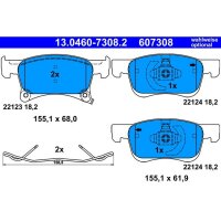 ATE 13.0460-7308.2 Bremsbelagsatz, Scheibenbremse