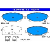 ATE 13.0460-3874.2 Bremsbelagsatz, Scheibenbremse