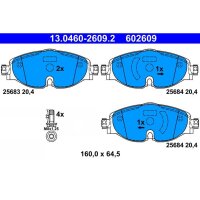 ATE 13.0460-2609.2 Bremsbelagsatz, Scheibenbremse