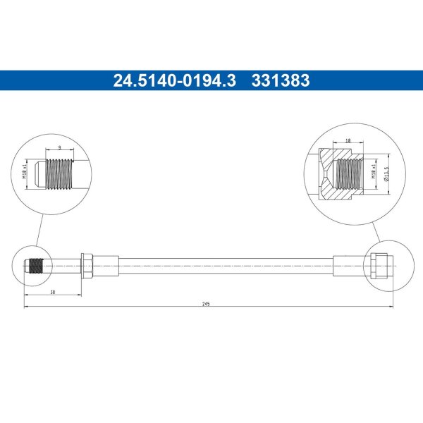 ATE 24.5140-0194.3 Bremsschlauch