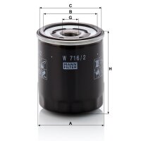 MANN-FILTER W 716/2 Ölfilter