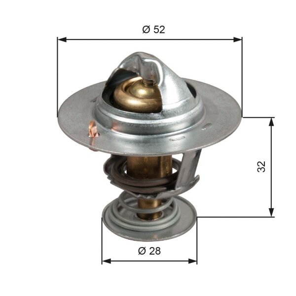 GATES TH50292G1 Thermostat, Kühlmittel