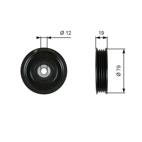 GATES T39184 Spannrolle, Keilrippenriemen
