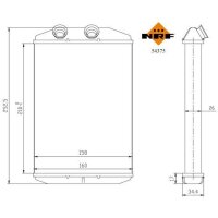 NRF 54375 Wärmetauscher, Innenraumheizung