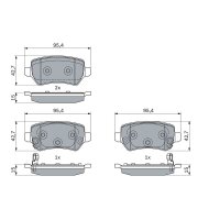 BOSCH 0 986 494 954 Bremsbelagsatz, Scheibenbremse