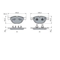 BOSCH 0 986 494 955 Bremsbelagsatz, Scheibenbremse