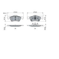 BOSCH 0 986 494 960 Bremsbelagsatz, Scheibenbremse