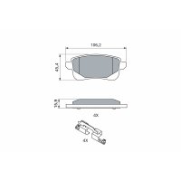 BOSCH 0 986 494 978 Bremsbelagsatz, Scheibenbremse