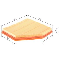 BOSCH F 026 400 270 Luftfilter