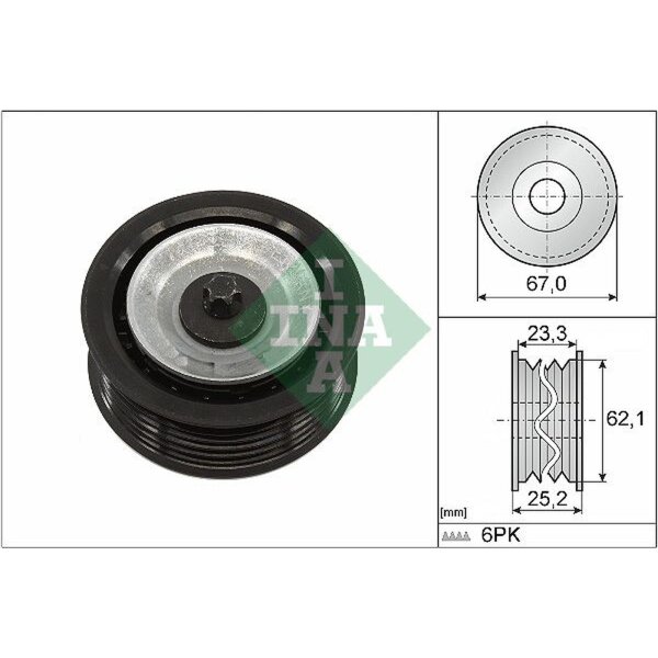 Schaeffler INA 532 0619 10 Umlenk-/Führungsrolle, Keilrippenriemen