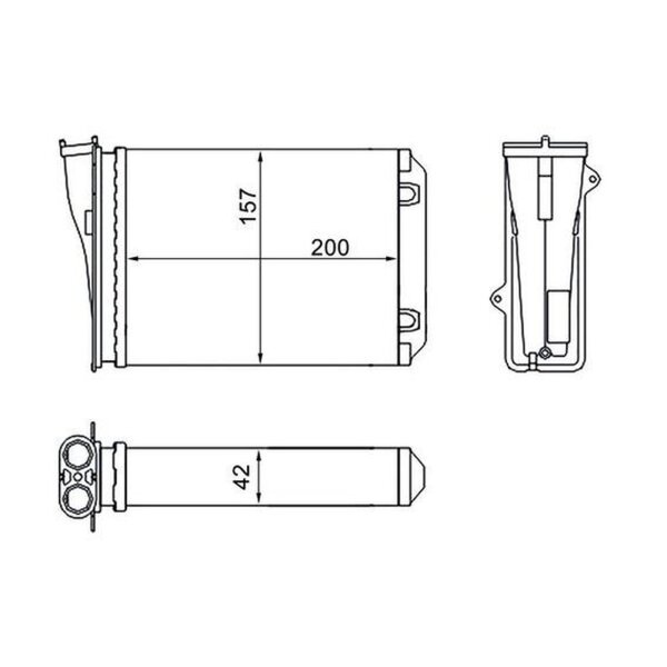 MAHLE AH 274 000S Wärmetauscher, Innenraumheizung