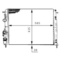 MAHLE CR 493 000S Kühler, Motorkühlung