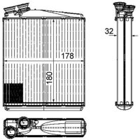 MAHLE AH 192 000P Wärmetauscher, Innenraumheizung