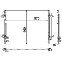 MAHLE AC 734 000P Kondensator, Klimaanlage