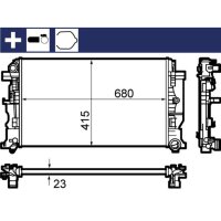 MAHLE CR 1710 000S Kühler, Motorkühlung