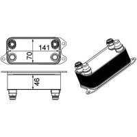 MAHLE CLC 227 000P Ölkühler, Automatikgetriebe