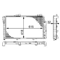 MAHLE CR 270 000S Kühler, Motorkühlung