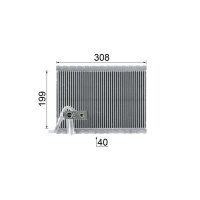 MAHLE AE 124 000P Verdampfer, Klimaanlage