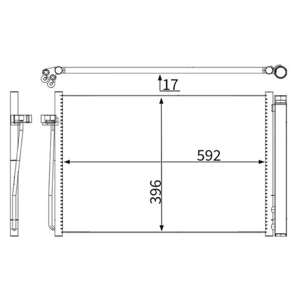MAHLE AC 344 000S Kondensator, Klimaanlage