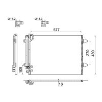MAHLE AC 666 000S Kondensator, Klimaanlage