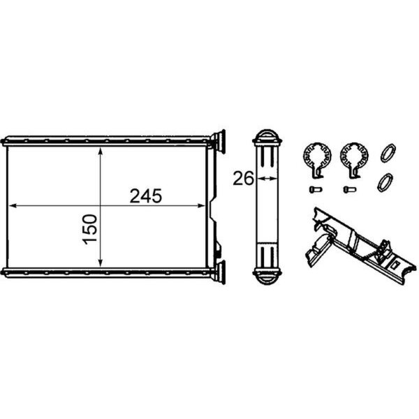 MAHLE AH 242 000S Wärmetauscher, Innenraumheizung