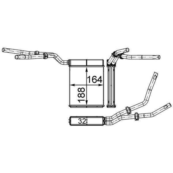 MAHLE AH 199 000S Wärmetauscher, Innenraumheizung