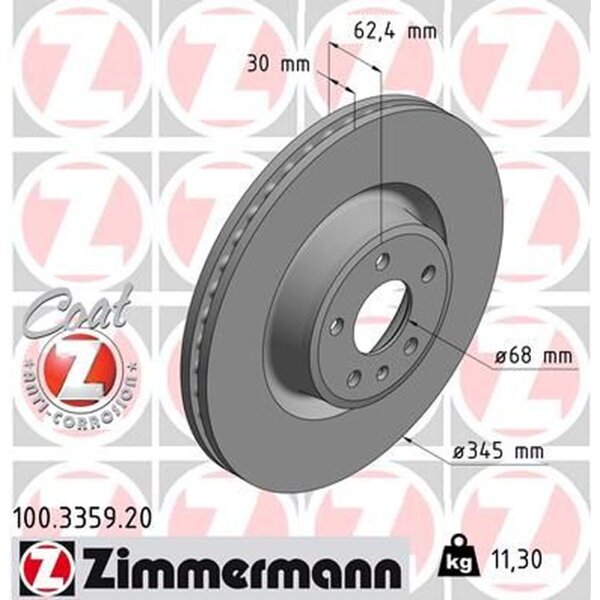 ZIMMERMANN 100.3359.20 Bremsscheibe