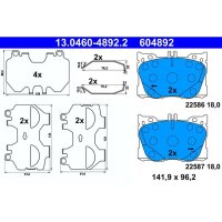 ATE 13.0460-4892.2 Bremsbelagsatz, Scheibenbremse