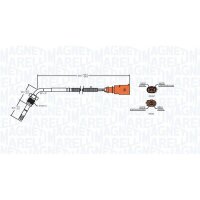 MAGNETI MARELLI 172000173010 Sensor, Abgastemperatur