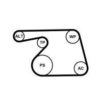 CONTINENTAL CTAM 6PK1318WP1 Wasserpumpe +...
