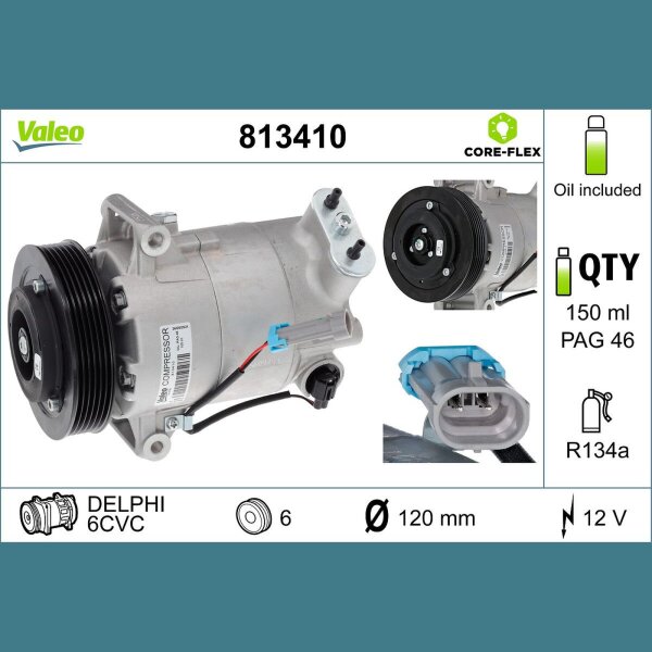 VALEO 813410 Kompressor, Klimaanlage