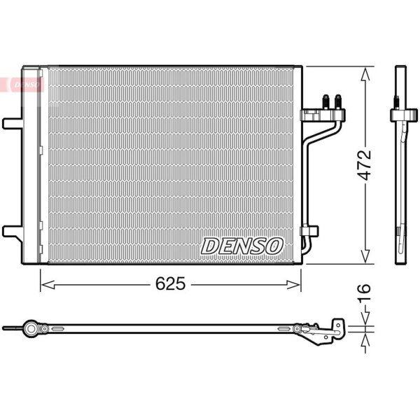 DENSO DCN10047 Kondensator, Klimaanlage