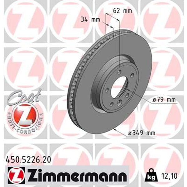 ZIMMERMANN 450.5226.20 Bremsscheibe