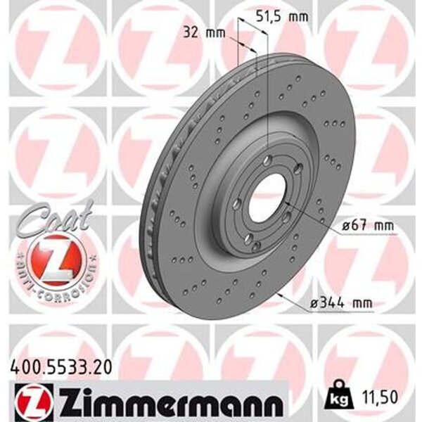 ZIMMERMANN 400.5533.20 Bremsscheibe