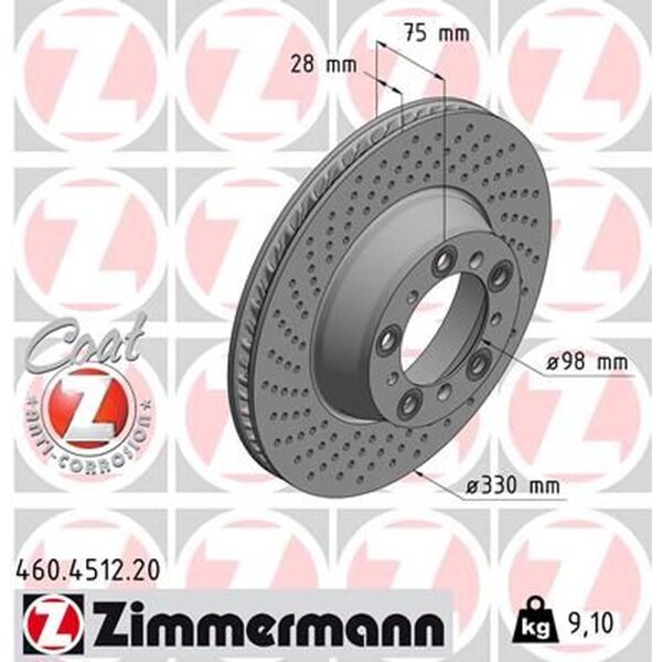 ZIMMERMANN 460.4512.20 Bremsscheibe