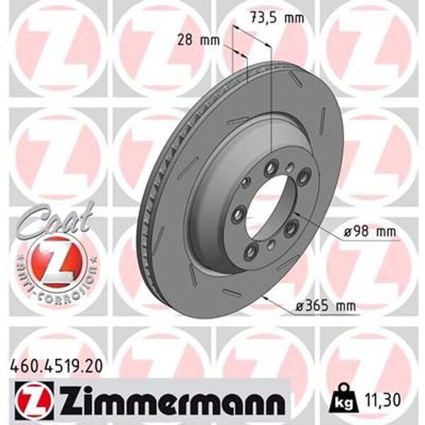 ZIMMERMANN 460.4519.20 Bremsscheibe