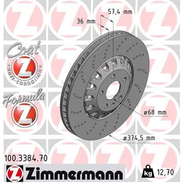 ZIMMERMANN 100.3384.70 Bremsscheibe