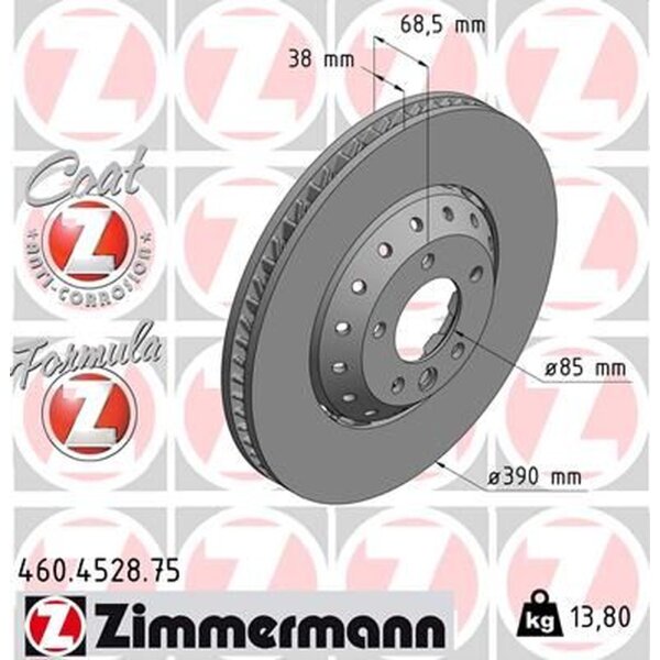 ZIMMERMANN 460.4528.75 Bremsscheibe