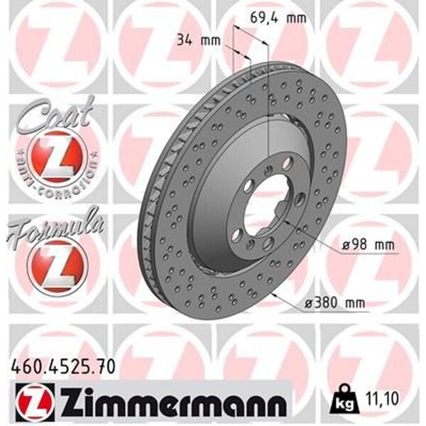 ZIMMERMANN 460.4525.70 Bremsscheibe
